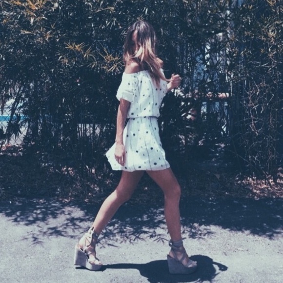 NWT REBELLION Off Shoulder Milos White Dress B - Picture 4 of 6